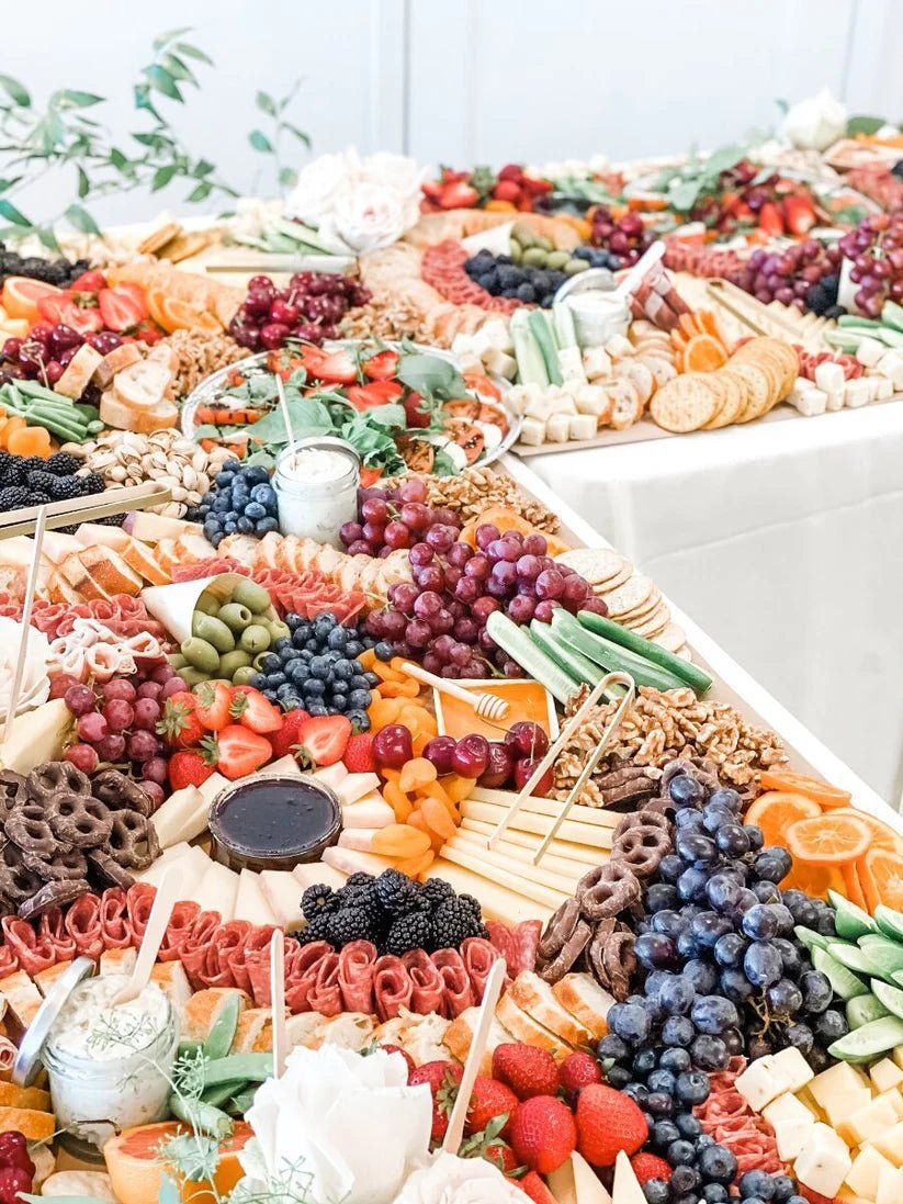 Grazing table in 2023 Wedding snacks, Party food buffet, Catering food displays